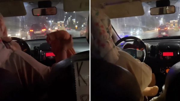 Астанчанка с грудничком на руках и за рулем такси удивила Казнет (видео)